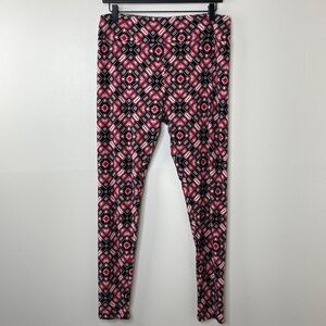 LuLaRoe Tall and Curvy Abstract Print Multicolor Leggings Size (12-18)